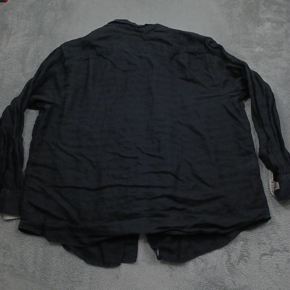 Tommy Bahama Shirt Mens 2XL Black Button Up Linen Preppy Long Sleeve Casual - Picture 6 of 8